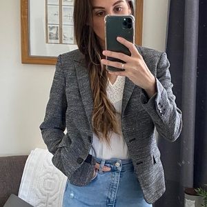 Express Heather Sports Coat Blazer Black / Gray 2